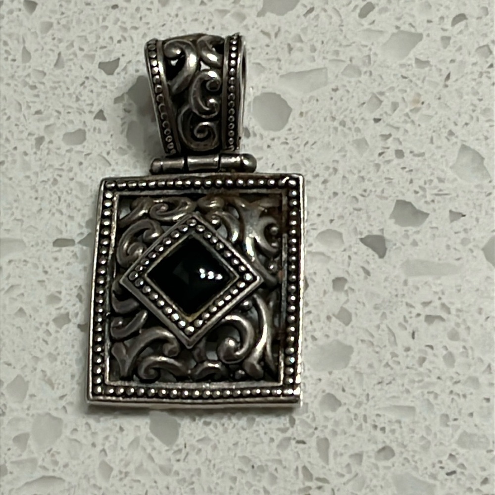 Sterling Silver Black Onyx Pendant